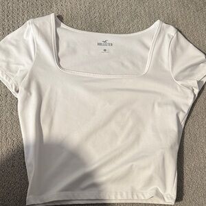 Hollister Women's Classic White Short Sleeve Top